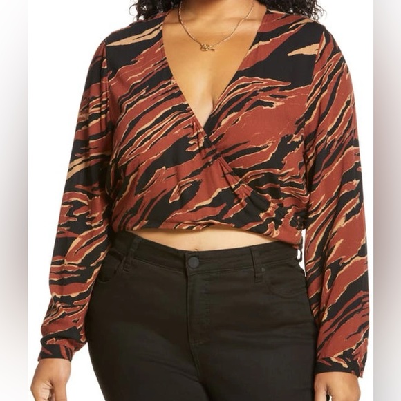 BP. Burnout Tiger Stripe Top - Picture 7 of 7